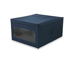Galileo Casa 2422528 Scatola con Coperchio e Finestra, TNT, Blu