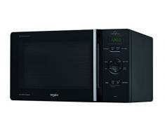 Whirlpool MCP345BL Forno a Microonde Chef Plus + Grill, 25 litri, nero, con Griglia alta e piatto Crisp + maniglia
