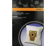 Electrolux X2002 X-Range, Sacchetti sintetici per aspirapolvere, Siemens VS08, Bosch BSG8, 4 pz.