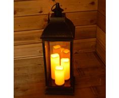 Lanterna Led Cm.24X24X70 Nero