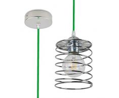 CD Cables-Spring-All, Lampada Sospensione, Pendel Colorato, Cavo Tessile Kiwi Da 1 Metro