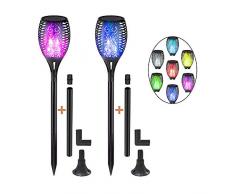 GRIFEMA DG2002, Luce Solare Giardino (GRB -Colore 7), Lampada Potenti, 2 Pezzi