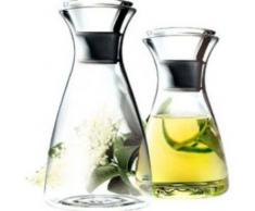 Eva Solo 567560 Caraffa in vetro, Acciaio Inox, 1 Litro, Anti-goccia