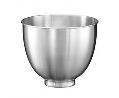 KitchenAid 5KSM35SSB - Ciotola lucida per mini mixer con supporto, 3,3 litri