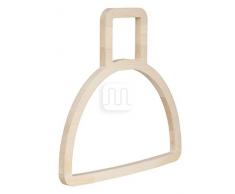 Paralume in legno verniciabile a forma di campana