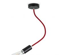 CD Cables-Flexy One, Lampada Sospensione, Pendel Colorato Nero, Flessibile Rosso