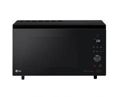LG MJ3965BPS Forno Microonde Smart Inverter Combinato e Ventilato con Doppio Grill, 39 Litri, 1350 W, Programmi Automatici, 5 Livelli di Potenza, Piatto Microonde Crispy Incluso - Nero Fumè