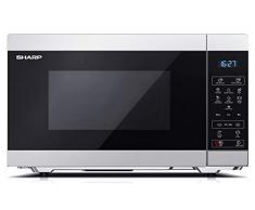 Sharp YC-MS51ES - Forno a microonde 25litri con funzione scongelamento, 11 livelli di potenza, 900W potenza microonde , funzione timer, piatto girevole incluso