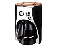 Team Kalorik T CO Macchina del caffè a Filtro con Timer, capacità 1.5 L, Caraffa in Vetro, Fino a 12 Tazze, 1100 W, Argentato/Nero/Rame, TKG CM 1050 TCO, 1.5 Litri, Chrom/Kupfer