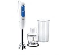 Braun MQ3020 Minipimer 3 Frullatore ad Immersione Manuale, Pesto, Bianco/Blu