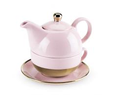 Pinky Up 5064 Addison rosa e oro set da tè, multicolore
