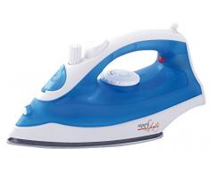 Melchioni Family 118510023 Ferro da Stiro 1800W Agile Plus, 1800 W, 1.8 Litri, Acciaio Inossidabile, Bianco/Blu