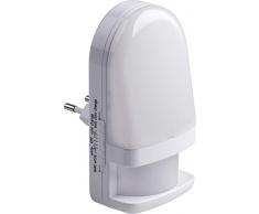 Meister 7420610 - Luce notturna a LED, 0,7 W, con cambio di colore automatico e modalità monocromatica, con sensore crepuscolare, per cameretta dei bambini e camera da letto, a risparmio energetico