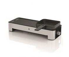 WMF 0415170011 Griglia Elettrica per 2 per Carni e Verdure, 1000 Watt, Argento