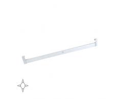 Emuca - Luci LED per Armadio o Cabina Armadio, Asta Appendiabiti con Luce LED 4W-12V DC e sensore di Movimento, Alluminio anodizzato Opaco, L 708-858mm