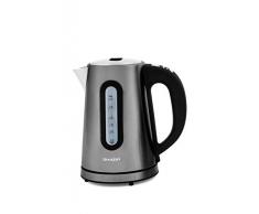Sharp SA-BK2002A - Bollitore 2400, 1,7 litri, in acciaio INOX scuro/nero