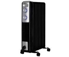Orbegozo RN 2000 - Radiatore a olio, 9 elementi, 2000 W, luce LED, termostato regolabile, avvolgicavo, ruote girevoli