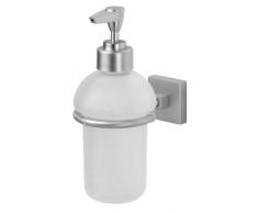 Tiger Melbourne Dispenser per Sapone Liquido, Vetro, Acciaio Inox Spazzolato, 11,5 x 7,5 x 17 cm