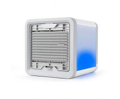 Taurus R300 Mini climatizzatore evaporativo Mini Cooler Condizionatore Portatile Mini Ventilatore Luce Ambiente 600ml 3 Velocità USB Ventilazione Rinfresca e Umidifica, Autonomia 8h,