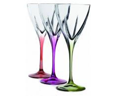RCR COMINHKR036182 Fusion Crystal Multicolor Vino Set, Cristallo