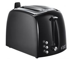 Russell Hobbs 22601-56 Tostapane, 850 W, Strato Esterno in Plastica, 2 Scomparti, Nero