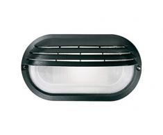 Kippen 4205A - Plafoniera Ovale Con Palpebra Nera in Poliammide 21x12x10 cm