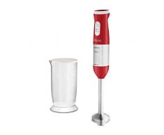 Ufesa BP4560 Optima Frullatore Ad Immersione Minipimer Design Antischizzo, 20 velocità, Turbo, BPA Free, Plastica, Bianco E Rosso