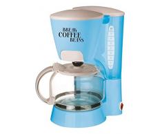 Team Kalorik TKG CM 1021 BL Macchina per caffè Automatica di Design 1,25 Litri con Caraffa di Vetro, 750 W, 10 Cups, Metallo, Plastica, Azzurro