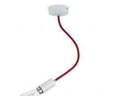 CD Cables-Flexy One, Lampada Sospensione, Pendel Colorato Bianco, Flessibile Rosso
