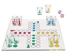 Ludo - Gioco da tavolo per bere, per gli adulti - Inclusi 16 bicchieri