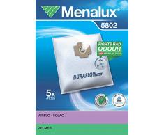 Menalux 5802 Sacchetti per aspirapolvere, 5 pezzi