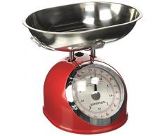 G3Ferrari G2000302 Bilancia Meccanica da Cucina, 5 kg, Rosso