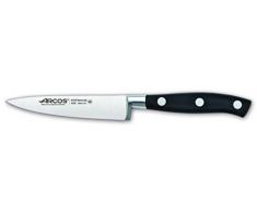 Arcos Serie Riviera - Spelucchino Coltello per sbucciare - Acciaio Inossidabile Forgiato NITRUM 100 mm - Manico Polioxymetilene (POM) Colore Nero