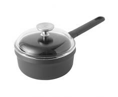 BergHOFF Gem - Casseruola antiaderente rivestita in ceramica, 18 cm, in alluminio pressofuso, nero, 37 x 19 x 15 cm