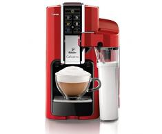 Tchibo, Macchina per caffè espresso e caffè crema in capsule Saeco Cafissimo Latte, incl. caraffa per latte da 0,5 l, Rosso