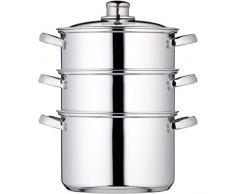 Kitchen Craft Set vaporiera a 3 ripiani, acciaio, diametro: 20 cm