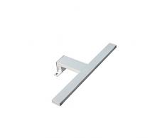 Emuca 5071311 Luminaria LED da Specchio per Bagno, 7 W, Cromato, 450 mm