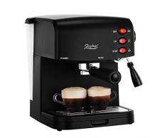 ZEPHYR Macchina per caffè espresso con pompa ULKA italiana, in alluminio, 1,25 litri, colore: nero