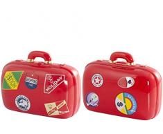 Home Set 2 Salvadanai Ceramica Suitcase assortiti Arredo e decorazioni casa