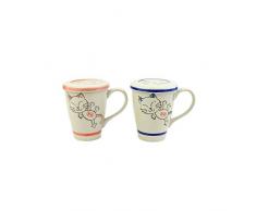 Maneki Neko - Tazzine da caffè, design giapponese, colore: Blu, Duo Chats