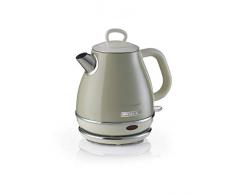 Ariete 2868 Vintage 1L Bollitore Elettrico di Design in Acciaio Inox per Infusi, Tè e Tisane, Sistema Autospegnimento, Impugnatura Ergonomica, 1 Litro, 1600 W, Beige