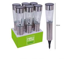 LAMPADA SOLARE ACCIAIO CM.7.7X7.5X37.5 COVERI