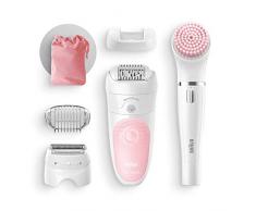 Braun Silk-épil 5 Wet&Dry 81683689 epilatore Bianco, Rosa 28 pinzette