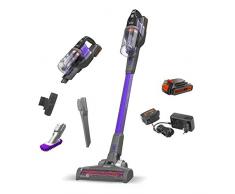 BLACK+DECKER BDPSE1815P-QW Aspirapolvere Senza Fili a Batteria Litio 2in1 Scopa e Aspiratore Separabile Portatile Accessori, Tecnologia Antigroviglio e Pet System, 500ml 18 V, 27Wh, Viola Metallizzato