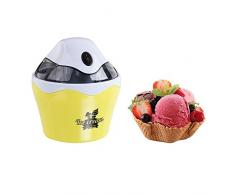Domoclip DOP145J Gelatiera con contenitore per gelatina 0.5L 7W Bianco, Giallo macchina per gelato