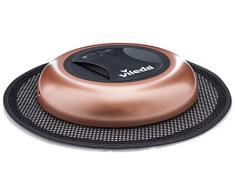 Vileda Virobi Robot Catturapolvere, Robot Aspirapolvere, con Panno Usa e Getta, per Peli di Animali, Capelli, Briciole, Senza Fili, Limited Edition, Rosè