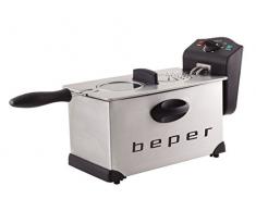 Beper Friggitrice Elettrica Prof. 3.5L New Professionale, 2000 W, 3.5 Litri, Acciaio, Grigio
