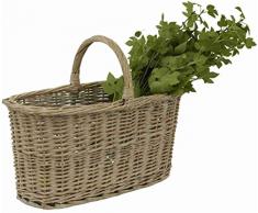 Clayre & Eef W4RO0005 - Cesto in rattan, ca. 51 x 22 x 40 cm