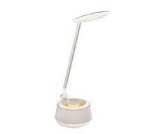 Lexibook BTL030 Lampada LED da Tavolo con Altoparlante Bluetooth, Bianco