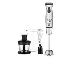 Moulinex DD873D Infiny Force Ultimate Frullatore ad Immersione con 4 Lame e Tecnologia ActivFlow, 3 Accessori, Potenza 1000 W